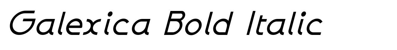 Galexica Bold Italic